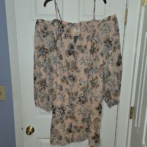 Hayden Floral Off-Shoulder Midi Dress, 2X